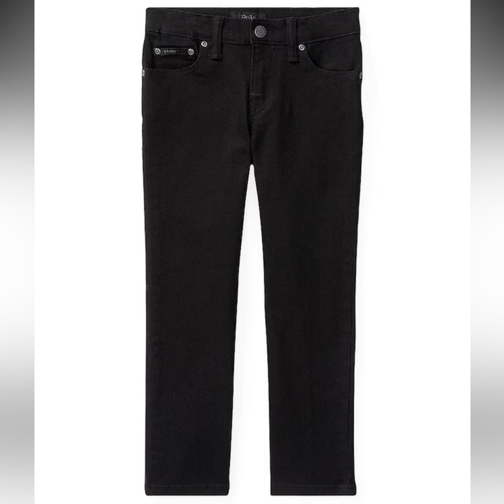 Polo Ralph Lauren Jeans Boys 7 Black The Hampton Straight Low Stretch 1967
